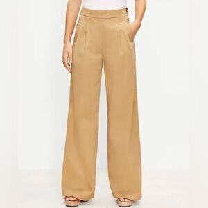 Loft Women’s The Side Button Poplin Wide Leg Pants
